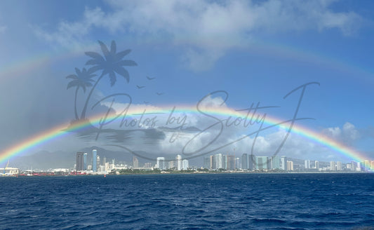 Double Rainbow over Honolulu, HI